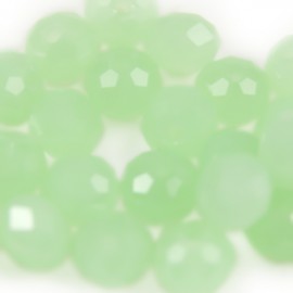 Facet Rondel 8x6mm Light Chrysolite Green Opal