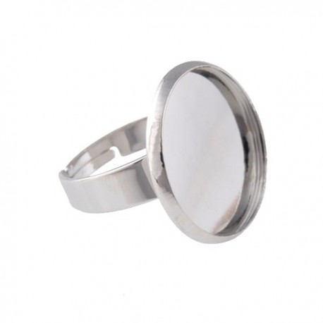 Ring Zilver voor 20mm Plaksteen