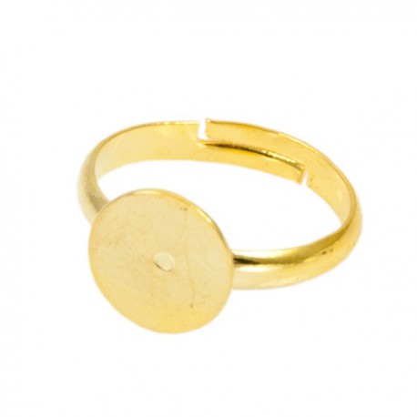Ring Goud met 10mm plakvlak