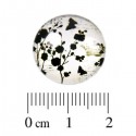 Glas Cabochon 18mm Natuur Wit Zwart