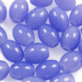 Glaskraal Ovaal 8x6mm Lavender Blue