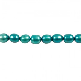 Zoetwaterparel Rijst 7mm Turquoise
