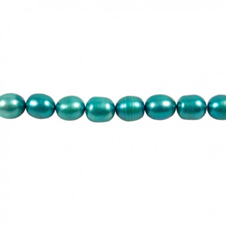 Zoetwaterparel Rijst 7 mm Turquoise