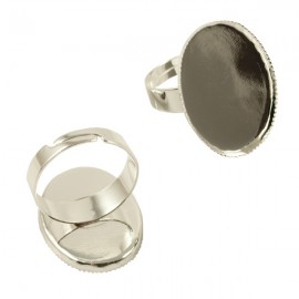 Ring Zilver voor 18x25mm Plaksteen