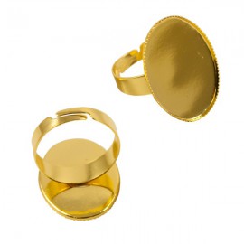Ring Goud voor 18x25mm Plaksteen