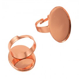 Ring Rosé Goud voor 18x25mm Plaksteen