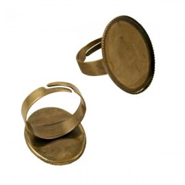 Ring Rosé Brons voor 18x25mm Plaksteen