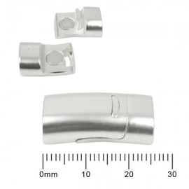 Magnetisch Slotje Mat Zilver 26x12,5mm